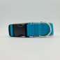 Preview: Halsband Petrol & hellgrau, verstellbar & gepolstert